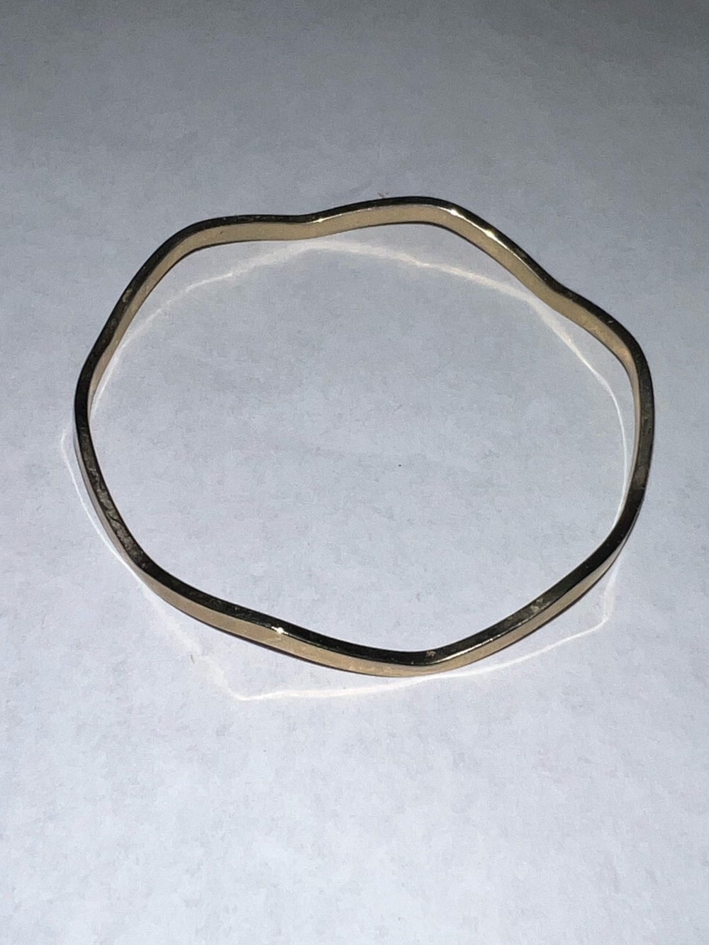 Women’s Gold Wavy Edge Gold Tone Bangle Bracelet Jewelry Boho Minimalist